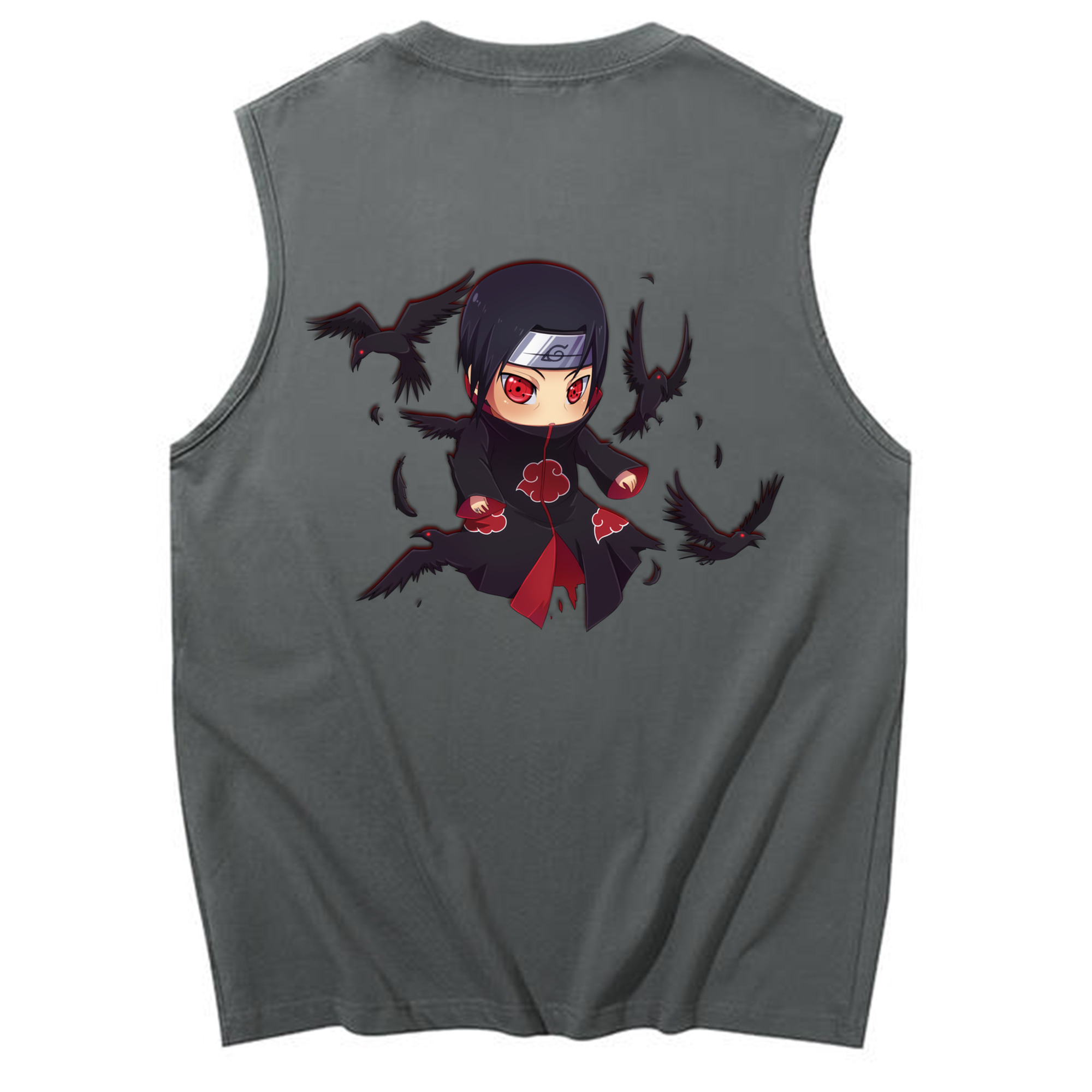 （画像用） NARUTO -ナルト- うちは イタチ Uchiha Itachi コットン100％タンクトップ（背面プリント）